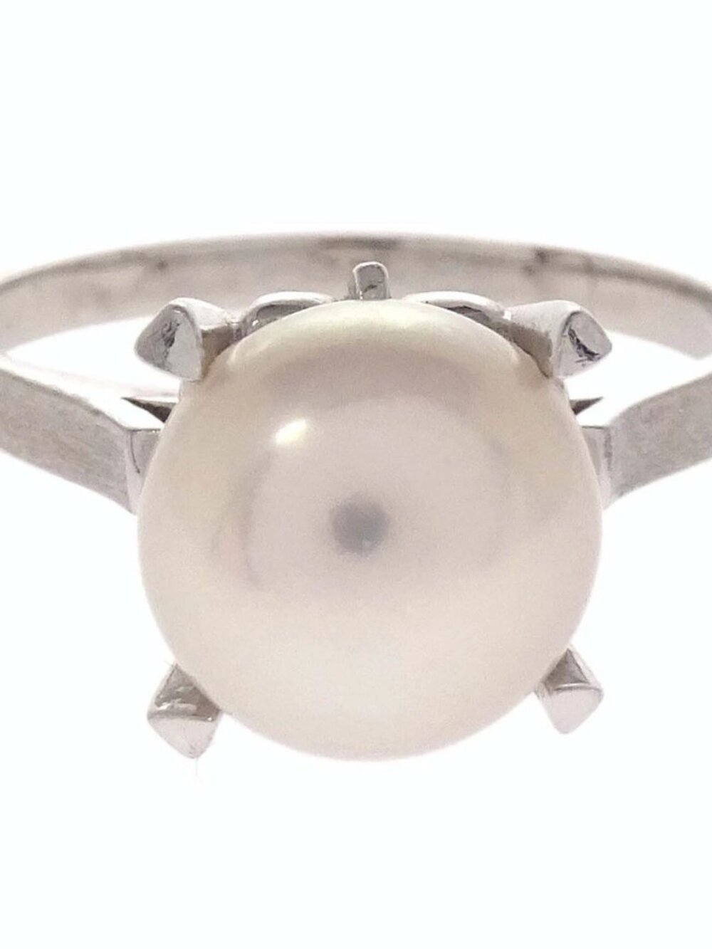 Tasaki Ring Pt900 Pearl Silver #57 Jewelry 188354